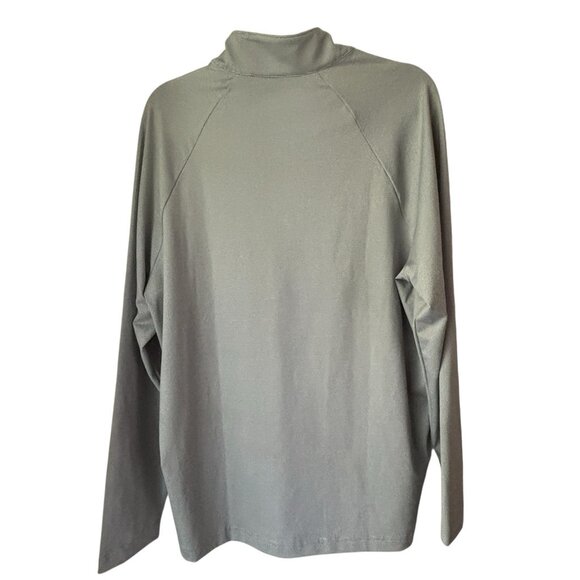 NWT Green Grass Mens Heather Grey 1/4 Zip Golf Pullover Seagate Large NEW - Picture 2 of 9